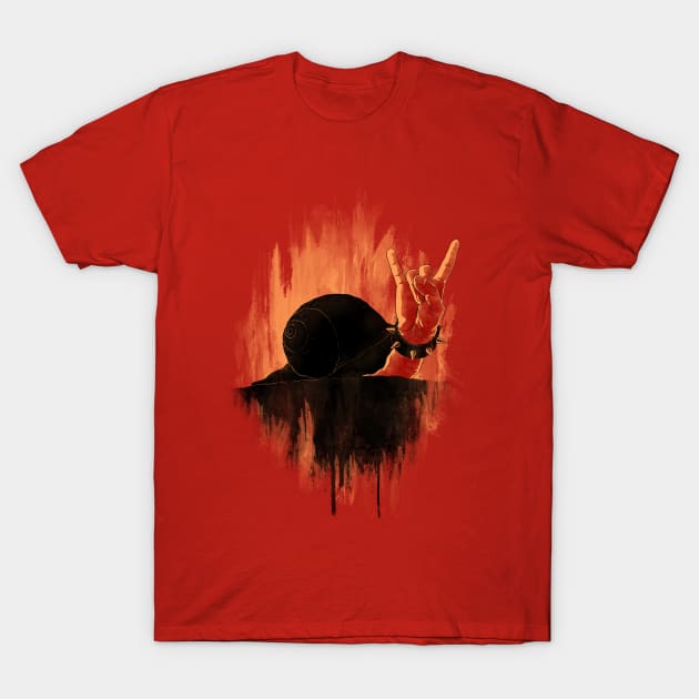 Rock Hard Snail T-Shirt by angrymonk